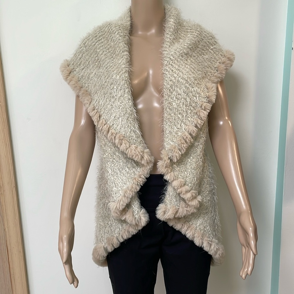 Sleeping on Snow Faux Fur Love Token Vest